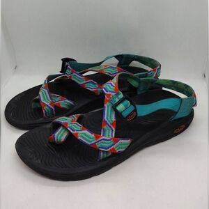 Chaco Z/Volv 2 Blue Aztec Outdoor Trail Hiking Sports Sandals Womans 11 Camping